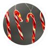 Brightium Ghirlanda a LED di bastoncini di caramello da 1,2 m a batteria, ideale per decorare feste e creare ambienti festivi.