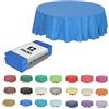 Evershine tovaglia in plastica resistente (riutilizzabile) (rotonda 84, blu reale)