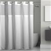 Hookless Tenda da doccia in microfibra, 180 x 188 cm, colore: Bianco