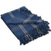 Creative Co-op Coperta in misto cotone, blu