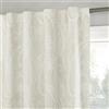 Sun Zero Pedra Paisley Ricamo 100% Oscurante Pannello con Passanti, 101,6 x 213,4 cm, Bianco Perla