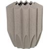 DRW Vaso da tavolo in ceramica a costine marrone chiaro 22x22x28cm