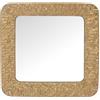 DRW Specchio da parete quadrato in metallo dorato 80x6x80cm