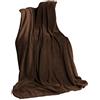 CelinaTex Coperta per TV, XXL, marrone scuro, in pile, 220 x 240 cm, senza maniche