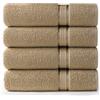 COTTON CRAFT - Asciugamani da bagno ultra morbidi - 76 x 137 cm - Lino - 100% puro cotone filato ad anelli - Lussuoso bordo in rayon - Ideale per l'uso quotidiano - Facile da lavare in lavatrice