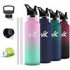Grsta Borraccia Termica, 750ml Borraccie, Senza BPA, Borracce con Cannuccia, Senza Perdite, Bottiglia Termica, Borraccia Acciaio Inox, Doble Aislamiento, Borraccia Inox per Trekking, Palestra, Campeggio