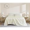 Linen Closet Set di lenzuola in cotone biologico fresco avorio Twin XL
