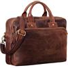 STILORD 'Hector' Grande Borsa Business in Pelle per Uomo | Borsa a Tracolla Vintage con Scomparto per Laptop da 15,6 Pollici | Cartella Pelle XL per Documenti A4 Colore:florida - marrone