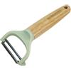 Fackelmann Pelapatate a Y con lama in acciaio inox, pelaverdure con manico in legno di Hevea, pela verdura da lavare a mano, dimensione 17x7x2,5cm, Linea Ocean