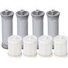 LesinaVac Kit di 8 filtri di ricambio per aspirapolvere senza fili Tineco A10/A11 Hero, A10/A11 Master & Pure One S11/S12/X, PWRHERO11 Snap Cordless Vacuums, 4 pre-filtri e 4 filtri post