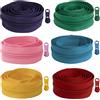 Aerzetix - Kit di Cerniera Lampo a Spirale 6x1 m N°5 Colore Misto + 18 cursori N°5 Non bloccabile in Metallo - Cucito merceria Sartoria progetti creativi