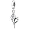 LES FOLIES DI PAOLA GRIECO Charm Conchiglia Suono del Mare Oceano Spiaggia ciondolo pendente in argento 925 - Les Folies per Pandora