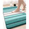 DEXI Tappeto da bagno assorbente antiscivolo lavabile tappeto da doccia piccolo 40,6 x 61 cm, turchese