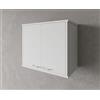 Negrari Pensile in Resina PVC, Resistente all'umidità, Ripiano d'appoggio interno, Adatto per interni ed esterni, L60 x P34 x H52 cm, bianco