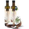 FOODIN Olio MCT biologico 1000 ml in 100% olio di cocco, olio di trigliceridi a catena media (MCT), prodotto in cocco prodotto, 100% senza glutine e vegano, (2 x 500 ml), ideale per la dieta