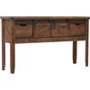 vidaXL Legno Massello Abete Tavolo Consolle Marrone Tavolino Laterale Salotto