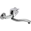 OGOMONDO Miscelatore A Muro Milano Plus in Ottone Lavello Cucina con Erogazione Orientabile (Miscelatore a Muro)