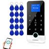 ReaIOKbii Bluetooth Tuya APP Smart Fingerprint Access Control Machine Controller Tastiera RFID IP65 Impermeabile 13.56MHz IC Portachiavi Apriporta Tastiera retroilluminata
