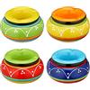 Cepewa Posacenere per tempesta Toscana, set da 4 pezzi, Ø 11 cm, in ceramica colorata, con inserto rimovibile, posacenere antivento (4 posacenere Toscana, Ø 11 cm)