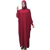 Bluelucon Abbigliamento Arabo Delle Donne Dubai Hijab Matrimonio Manica Lunga Islamic Prayer Dress Dubai Caftano Abito Per Ramadan Con Lunghezza Completa Hijab Abito, r, Taglia unica