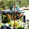 Winwindspinner Girandola a vento in metallo per cortile, giardino, grande scultura cinetica a vento, decorazione per esterni, regalo per compleanni, anniversari, inaugurazione della casa, Natale (W26