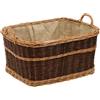 Dehner Cesto di vimini Dehner con iuta, circa 60 x 47 x 31 cm, salice, testa di moro