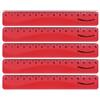 KUM - Righello Flexi Style 15 cm, rosso, confezione da 5 | Materiale scolastico versatile per misurare, disegnare e lavorare con precisione