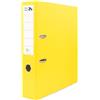 Raylu Paper - Raccoglitore con anelli, raccoglitore a dorso largo 75 mm, raccoglitori per ufficio a 2 anelli con leva di apertura morbida e porta carte personalizzabili. (Foglio, Giallo)