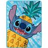 Northwest Disney Lilo & Stitch Micro Raschel, coperta da tiro 116,8 x 152,4 cm, sorpresa ananas