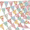 Faccito 49 Piedi 60 Decorazioni Floreali di Bandierine di Carta per Festa da Tè Striscioni di Gagliardetti per Esterno Compleanno Bomboniere Baby Shower Sposi per Giardino Camera da Letto
