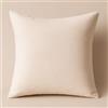 Atout Ciel Cuscino imbottito in camoscio, 45 x 45 cm, beige