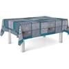 ECOMMERC3 | Tovaglia in tela cerata dimensioni 140 rotondo repellente macchie - Tovaglia in tela cerata color POMPE BLU 100% Made in Spain non trasferisce liquidi