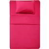 Best Season Set di lenzuola da 3 pezzi, per letto matrimoniale, 1 lenzuolo piano, 1 lenzuolo con angoli e 1 federa, 100% microfibra spazzolata super morbida, biancheria da letto di lusso, con tasche