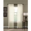 Curtainworks Trinity Tenda a pannello in voile increspato, trasparente, 129,5 x 213,4 cm, ostrica