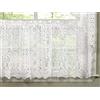 Sweet Home Collection Heavy Pizzo Floreale Cucina Tenda, Bianco, 61 x 147,3 cm, Livelli