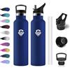 KollyKolla Borraccia Termica 750ml, Borraccia con Cannuccia, senza BPA, Borraccia Termica a Prova di Perdite, Doppia Parete, Facile Pulizia, a Prova di Perdite, Termos per Palestra, Sport, Bici, Campeggio