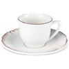 Karaca Elizabeth - Set di tazze da tè turco per 1 persona, set di 2 tazze da tè e piattino, in ceramica, piccola tazza da tè da donna, ideale per servire bevande calde (180 ml)