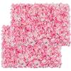 MooBeey 6 pannelli da parete con fiori artificiali, 60 x 40 cm, decorazione da parete con fiori artificiali (rosa-2