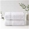 Madison Park - Set di asciugamani da bagno in 100% cotone da 800 g/m², altamente assorbenti, ad asciugatura rapida, qualità hotel e spa, per bagno, 86,4 x 172,7 cm, bianco, 2 pezzi