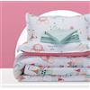 SLEEP ZONE Set di biancheria da letto matrimoniale per bambini, super carino e morbido, set di biancheria da letto da 5 pezzi con piumone, lenzuolo, federa e federa (castello delle principesse)