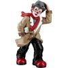GILDE Clown Tempi tempestosi in resina - Figura decorativa da collezione, altezza 15 cm, multicolore