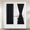 NICETOWN Tenda oscurante per porta, isolamento termico per la privacy, copertura per porta francese, per cucina, stanza, tende oscuranti, per patio, vetro anteriore, 106 x 182 cm, 1 pannello, nero
