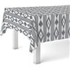 Martina Home Tovaglia in tela cerata MALLORQUÍ, nera, 140 x 140 cm