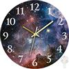 Britimes Orologio da parete rotondo, silenzioso, senza ticchettio, 25,4 cm, decorazione per bagno, camera da letto, cucina, ufficio o scuola Galaxy Space