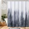ORTIGIA Tenda da doccia grigia per bagno, foresta nebbiosa set con ganci antiruggine, tenda da bagno decorativa per la casa, tessuto impermeabile, pesata, 182 x 183 cm