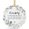 SIABERTERL Best Friend Natale Ornamenti Regalo 2025, Ornamenti dell'amicizia, Ornamento Besties Forever, Ornamenti di Capodanno degli amici, Ricordo in ceramica Stampa su entrambi i lati con confezione regalo