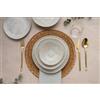 Hermia Concept Elegante set da 24 pezzi, 100% porcellana | Include piastre di servizio, ciotole, piatti da dessert | Lavastoviglie e Microwave Safe | Perfetto per ogni occasione
