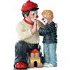 GILDE Clown Gib Mir Cinque in resina, statuetta decorativa e oggetto da collezione, multicolore, altezza 11 cm, larghezza 8 cm, profondità 7 cm