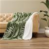 NORTHWEST Ashford Silk Touch Coperta a coste con Sherpa e manico, 127 x 152 cm, grigio gelo