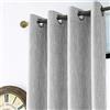 Melodieux Tende oscuranti in cotone con occhielli per camera da letto, 132 x 248 cm, grigio